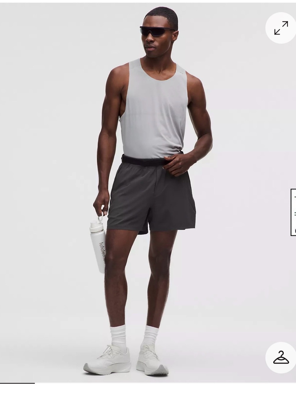lululemon athletica Men's Dark Gray Athletic Shorts with Reflective Trim